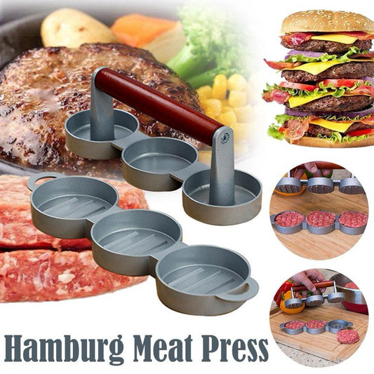 Mini Burger Press Slider Patty Wood Handle Hamburger Press Burger Press Maker Grill BBQ Party Maker Meat Press Kitchen Gadgets