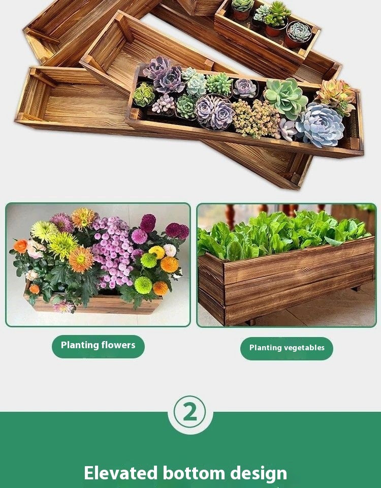 Antiseptic Preservative Wood Pots Outdoor Planting