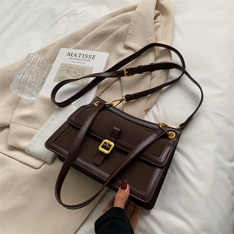 Western Style Bag Female Simple Solid Color Messenger