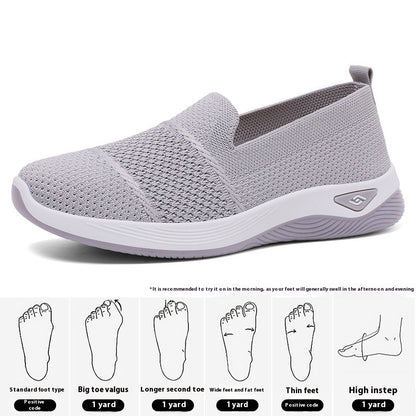 Slip-on Mother's Shoes Soft Sole Lightweight Old Beijing Cloth Shoes Shallow Mouth