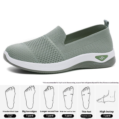 Slip-on Mother's Shoes Soft Sole Lightweight Old Beijing Cloth Shoes Shallow Mouth