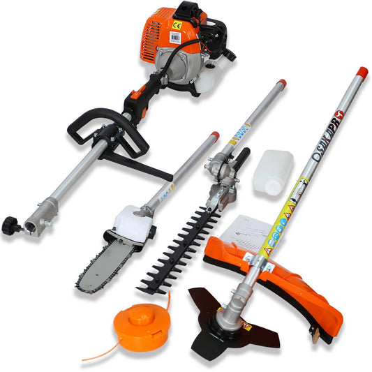 4 In 1 Multi-Functional Trimming Tool Garden Tool System With Gas Pole Saw Trimmer