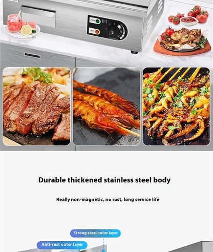 Electric Grill Commercial Equipment Gas Stall Cold Noodle Sheet Roasting Machine