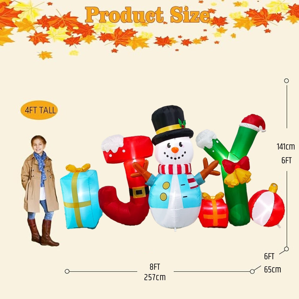 The 257CM Inflatable Snowman Doll Has A Cute Appearance, Is Made Of High-quality Materials, Is Easy To Inflate, And Can Be Both Decorated And Played With