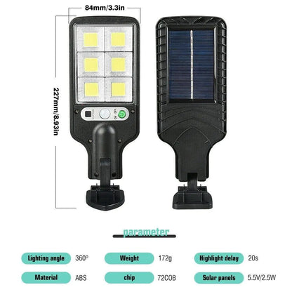 600W LED Solar Wall Light Motion Sensor Outdoor Garden Security Street Yard Lamp