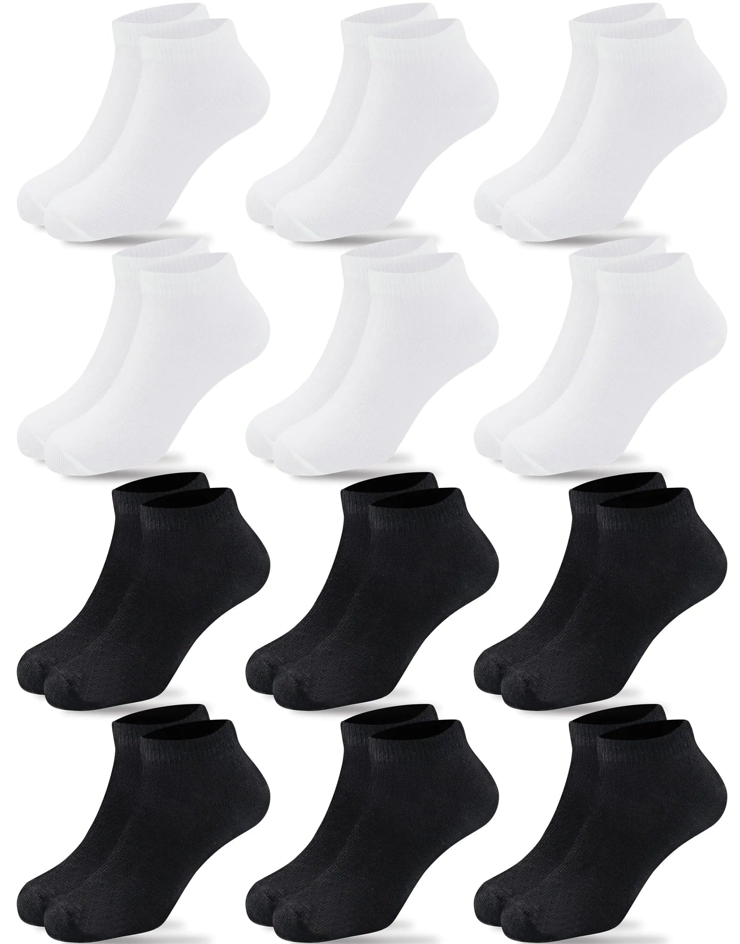 Duufin 12 Pairs Toddler Athletic Ankle Socks Kids Athletic Socks Low Cut Socks Half Cushion Toddler Socks 4-6 Years White