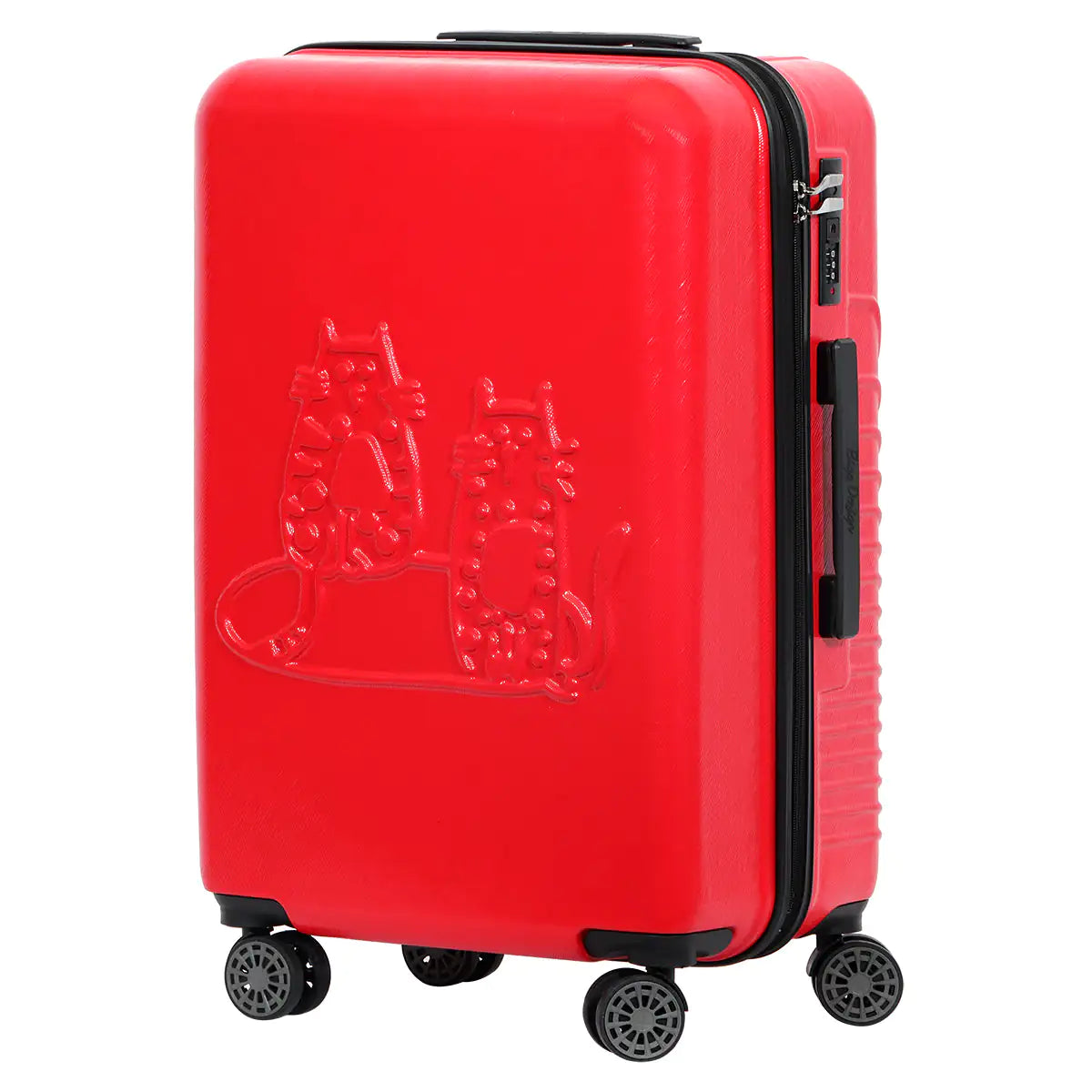 Biggdesign Cats Hardshell Spinner Luggage Set, Red, 3 Pcs