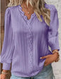 Blouse with Lace Details in Chiffon