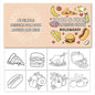 Children's Coloring Book: 40 Food & Fruit Cartoons