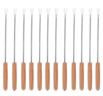 12-Piece Stainless Steel BBQ Skewers Set