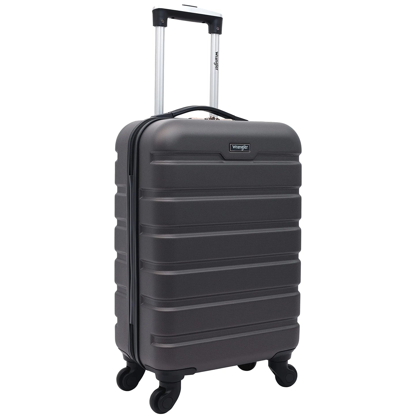 Wrangler Hard side Spinner Luggage, Charcoal, Carry-On 22" Inch Carry-On 22-Inch