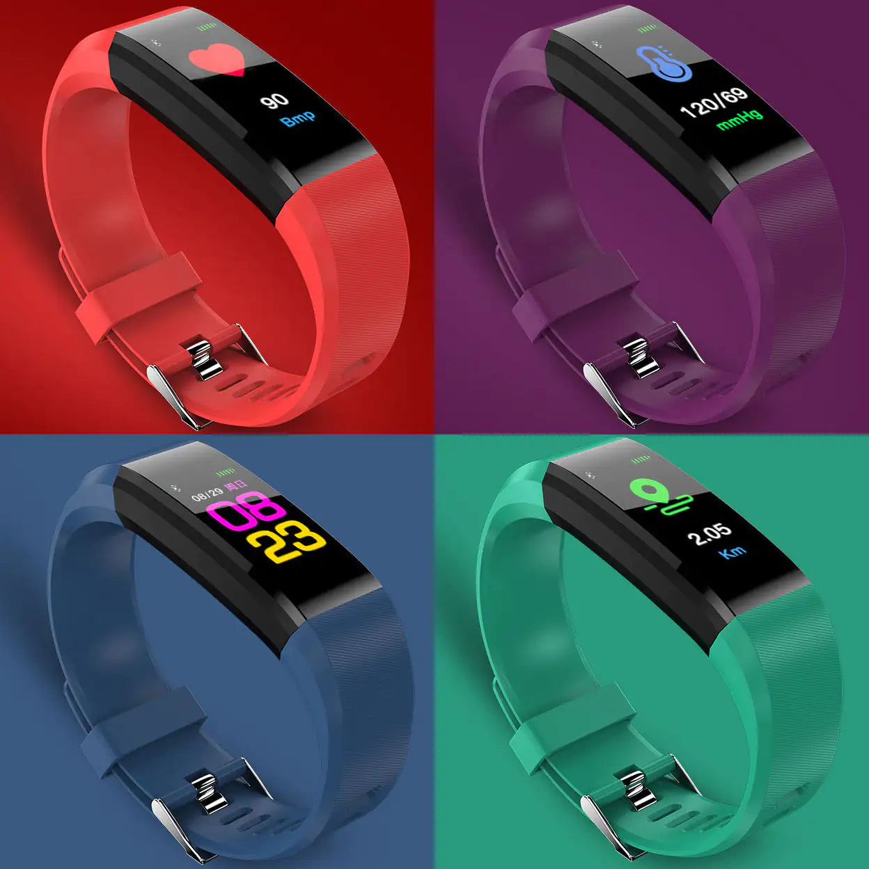 COOL COLORFUL OLED  Smart Fit Watch With Live HR GPS Trail Tracker