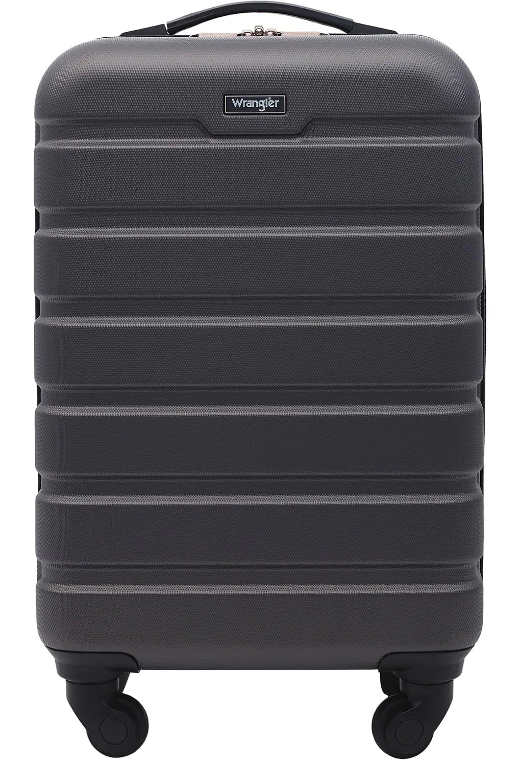 Wrangler Hard side Spinner Luggage, Charcoal, Carry-On 22" Inch Carry-On 22-Inch